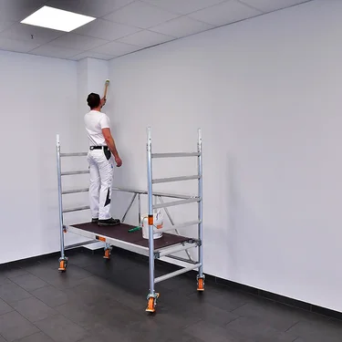 binnen schilderen steiger trapgat ladder trap